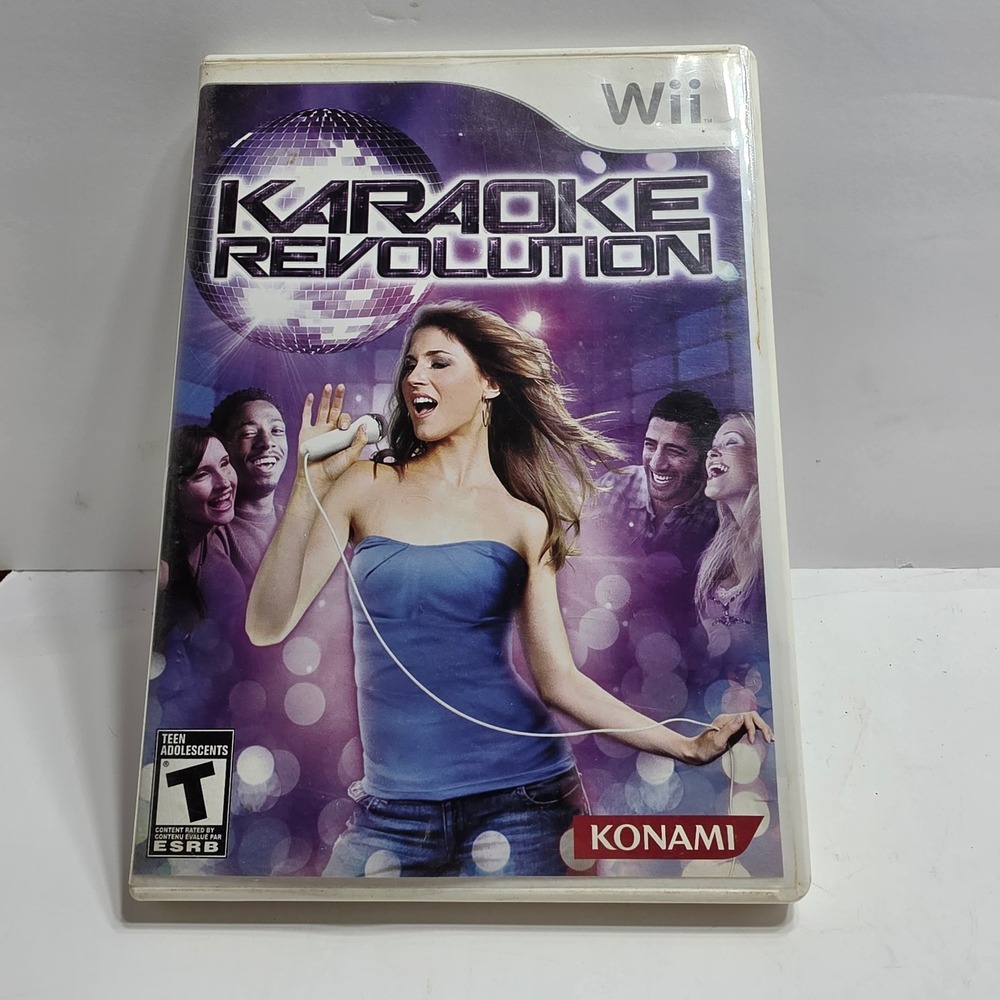 Karaoke Revolution Nintendo Wii Game Konami 50 Master Tracks Lady Gaga Swift